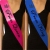 Custom logo design beauty Smooth pageant hen pary  prom king queen party satin ribbon sash
