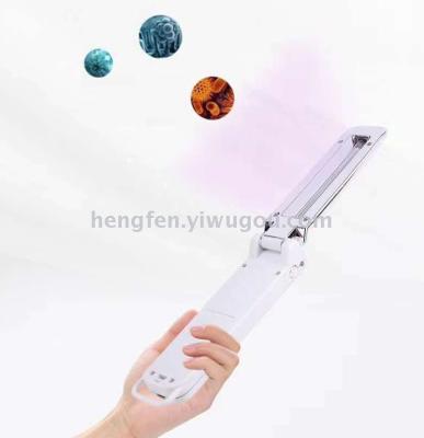 Portable hand folding UV UV fluorspire sterilizing lamp home travel hand disinfection lamp