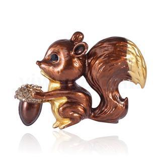 Factory Direct selling new popular Korean version of the creative Drops of cute Squirrel Brooch fashion simple brooch Accessories