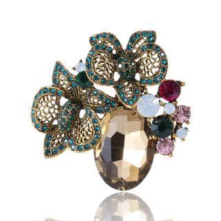 The Manufacturers direct cross-border hot sales of Crystal Brooch Europe and the United States with fashion Accessories Coat suit Corsage Spot