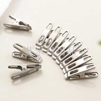 Cy-0180 Small stainless steel clip Clothes clip powerful clip clothesclip ticket clip contains 20 pieces