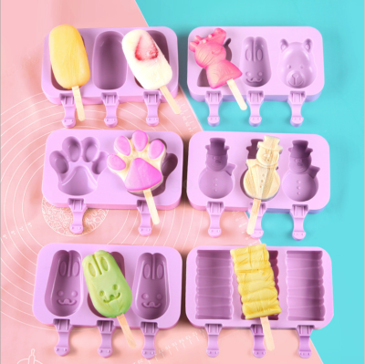 Silicone Ice Cream Mold DIY Cake Baking Mold Ice Lollipop Mould 50 PCs with Lid Ice Cream Stick Silicone Sorbet Mold