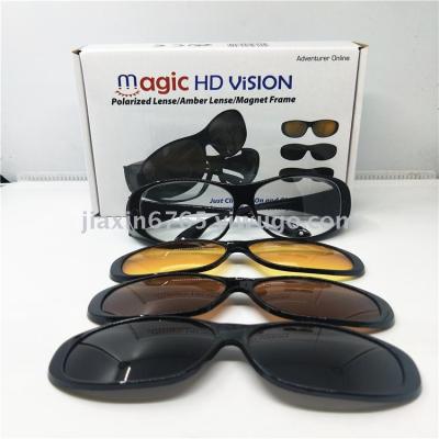 Magic HD Vision Multi-color Glasses TV Popular Polarizer Multi-Lens Repolarization