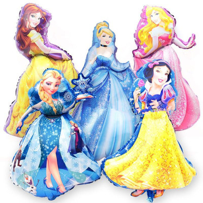 Large Special-Shaped Three-Dimensional Princess Aluminum Balloon Cartoon Ice Snow White Beier Princess Aluminum Balloon