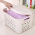 Foreign trade home with cover plastic rattan woven laundry basket dirty clothes basket clothes toys basket