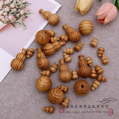 DIY jewelry accessories hand beads material small gourd wood natural pattern pine beads manufacturers direct sale