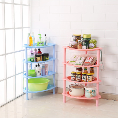 Plastic asphalt shelves without holes on the ground to receive obstacles multi-functional corner combination kitchen basin shelf (SHELF)