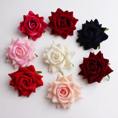 Manufacturers Direct Simulation Multicolor Rose flower Arrangement Pure Manual plastic Cloth art Silk Flowers fake wholesale