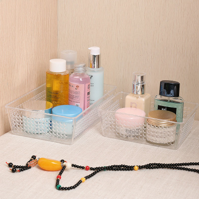 Transparent Storage Box Bathroom Stationery Office Storage PS Material 3049