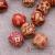 Retro printing large hole wood beads DIY jewelry accessories string beads loose beads mixed with colored wood round beads