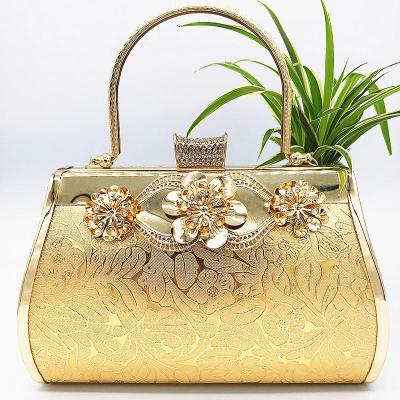 Diamond-encrusted square buckle vintage handbag Ladies dinner bag dress bag Princess bag entertainment club available