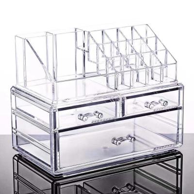 Acrylic Storage Box Transparent Desktop Cosmetics Drawer Jewelry Box Lipstick Display Stand