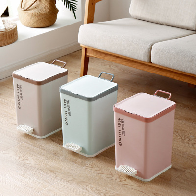 The Factory Direct sale Trash can classify household plastic Storage bucket European Toilet Square foot trash can with lid