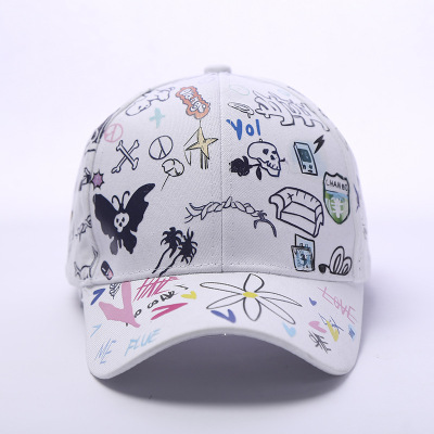 Fresh Hat Cartoon Graffiti Baseball Cap Couple's Peaked Cap Casual All-Match Taobao Supply Wholesale