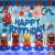 Creative Avengers celebrating children's birthday party decorated package with background aluminum balloons