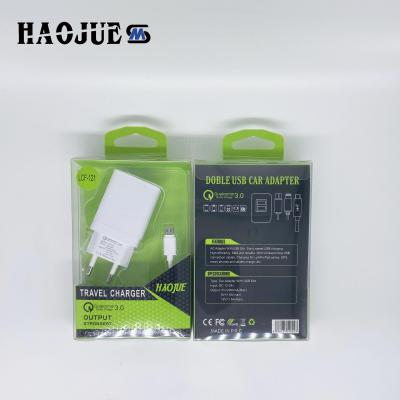 HAOJEU 5VQC mobile phone charger USB charging head stripe appearance 12W high-power power adapter