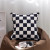 Nordic plush pillowcase office as the car as modern simple black and white sofa as