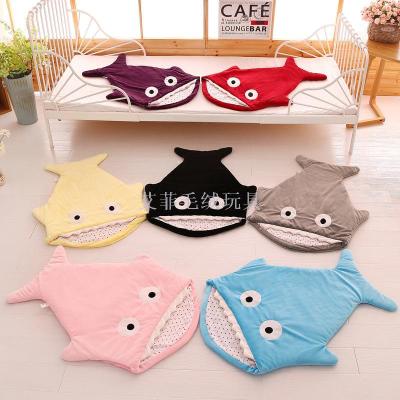 Creative Shark Baby Sleeping Bag Baby air conditioner cuddled against functional sleeping bag plush toy