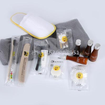 Sequoia Hotel Homestay Disposable Toiletry Set Toothbrush Comb Transparent Waterproof Bag Currency Customization
