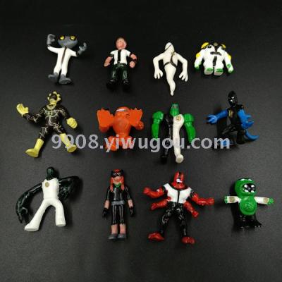 12 hand-drawn action figures and egg twister toys