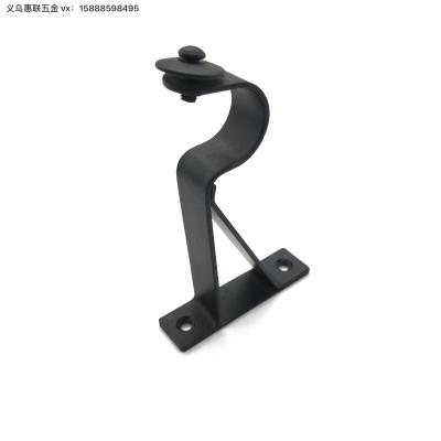 Factory Direct Sales Curtain Rod Bracket Black Iron Single Bracket Furniture Hardware Accessories