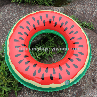 Factory direct selling hot inflatable water toys 60708090cm watermelon rings PVC swimming rings adult swimming rings