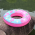Inflatable toy 120cm swimming ring thickened and enlarged adult swimming ring printed flamingo swimming ring on water