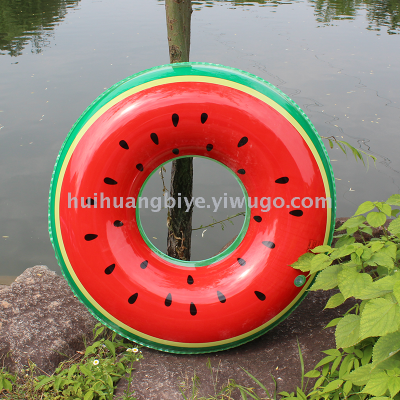Factory  selling hot inflatable water toys 120cm watermelon rings PVC swimming rings adult swimming watermelon rings