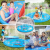 170cm water inflatable toy outdoor lawn sprinkler mat cartoon sprinkler mat dolphin sprinkler mat
