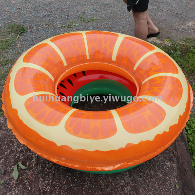Factory direct 60-90CMPVC inflatable toys children swimming ring Orange ring inflatable water ring floating life ring