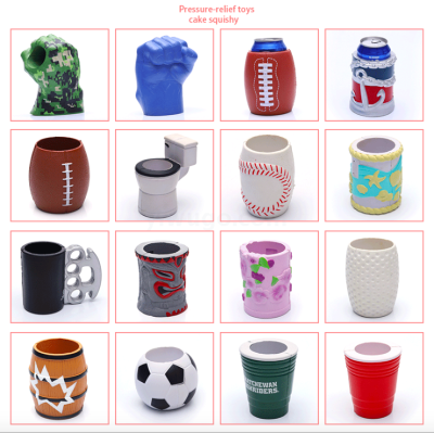 Pu slow rebound toy cup gloves customized creative pinching music toy handicraft articles