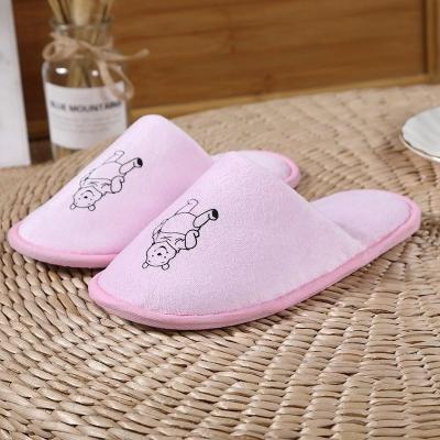 Children disposable slippers for guests slippers non-slipcute children kindergarten hotel travel room thickened slippers