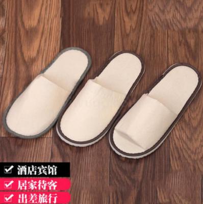 Disposable slippers for hospitality hotel slippers travel portable for home use with anti-skid platform canvas slippers
