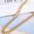 2.3 Gold Grinding Chain Flat Chain Aluminum Zipper Bag Shoulder Bag Chain DIY Waist Chain Necklace Decorative Chain Accessories Wholesale