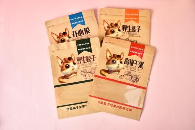 Pistachio Window Self-Supporting Zip Cowhide Paper Bag Wild Pine Nuts Wild Siberian Hazelnut Advanced Dried Fruit Four-Color Size