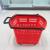 [Factory Direct Sales] Plastic Shopping Basket with Wheels 45l Double Handles for Convenience Stores and Supermarkets