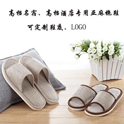Linen Slippers hotel Disposable slippers hotel spring, summer, autumn and winter four seasons slippers men and women