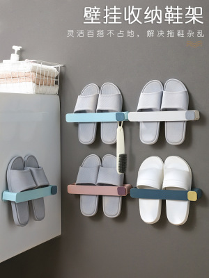 Douyin Hot style non-punch shoe Rack Simple bathroom Slipper Rack Wall Hanging Rack Toilet Storage hook artifact