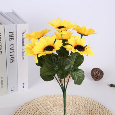 Imitation sunflower Wedding decoration silk fake flower stage set Beam Sunchrysanthemum Factory direct sale