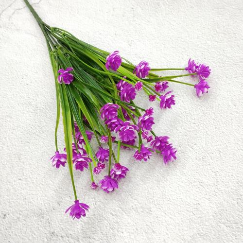 Cross-Border Hot Sale Simulation Plastic Flower Camellia Starry 7 Fork Spring Grass Corn Flower Green Hotel 