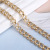 2.3 Gold Grinding Chain Flat Chain Aluminum Zipper Bag Shoulder Bag Chain DIY Waist Chain Necklace Decorative Chain Accessories Wholesale