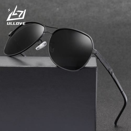 AliExpress Popular Sunglasses Men‘s Retro Metal Large Frame Couple Frog Glasses Wholesale Cross-Border Polarized Sunglasses Women