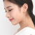 Korean style tassel long Rhinestone Versatile sterling silver female round face show Thin Web celebrity Earrings