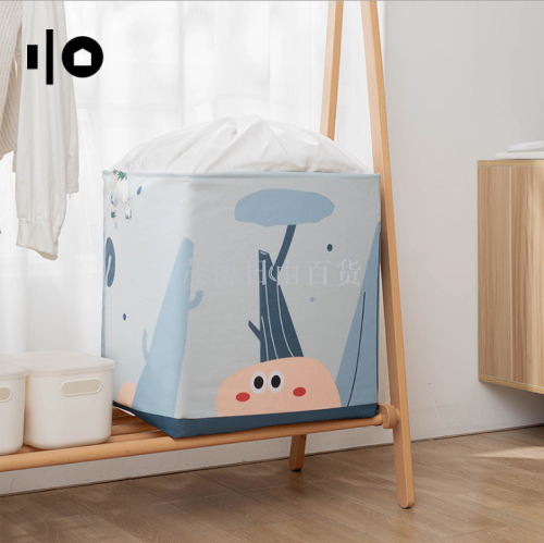 large cloth storage basket foldable storage box dirty clothes buggy bag cotton linen drawstring storage basket