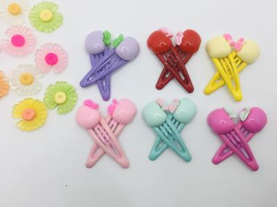 Stall Korean Children Cute Apple BB Clip Child Student a Pair of Hairclips Water Drop Cute Cartoon Candy Color Bang Clip