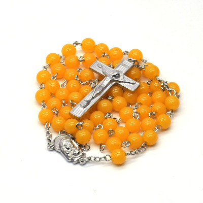 Wax Prayer Beads social-fix necklace alia Virgin Mary Religious ornament Rosary