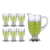 Creative Scale Glass Water Cup Juice Cup Cool Cold Water Bottle Jug Five Or Seven Pieces Set Home Western Restaurant