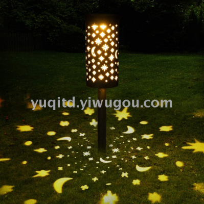 Cross boundary for 3 in 1 star star moon LED solar energy wrought iron lantern outdoor garden lawn decorative lighting
