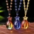 Glass Gourd Vase Leng Yan Mantra Sutra Necklace Charm