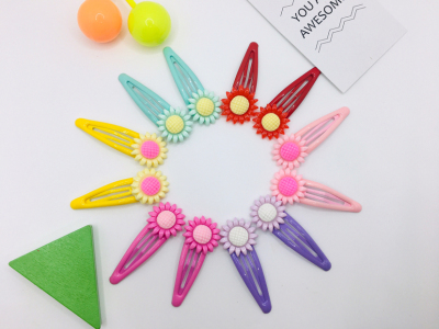 BB CLIP BABY CLIP COLORFUL FASHION JEWELRY CHILDREN CARTOON NEW DESIGN SUMMER HAIR JEWELRY FLOWER CLIP CANDY COLOR CLIP 